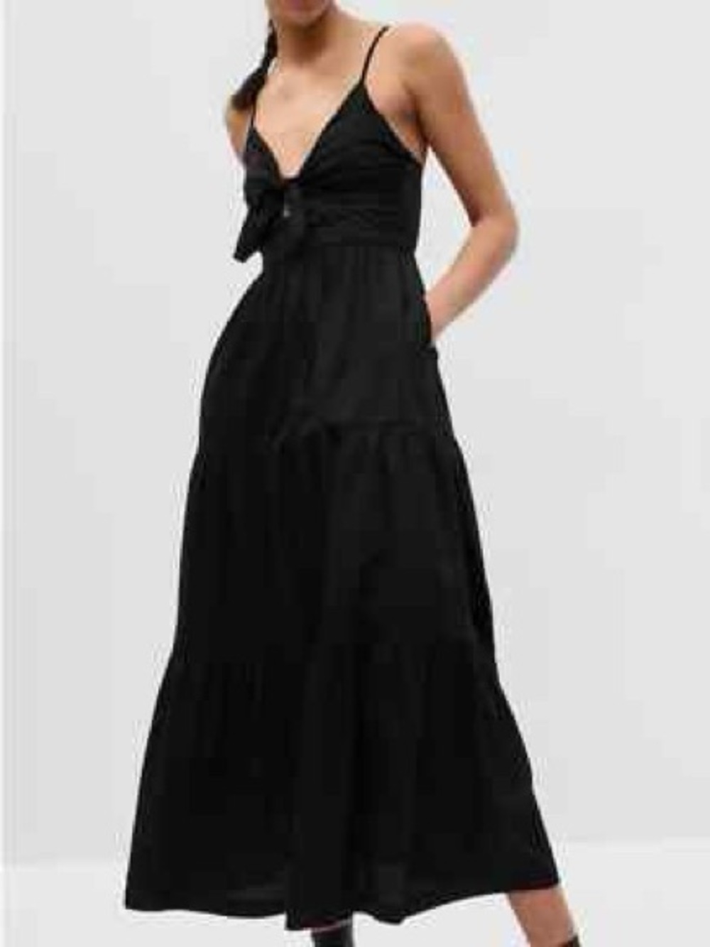 GAP Tie-Front Cut Out Maxi Dress
